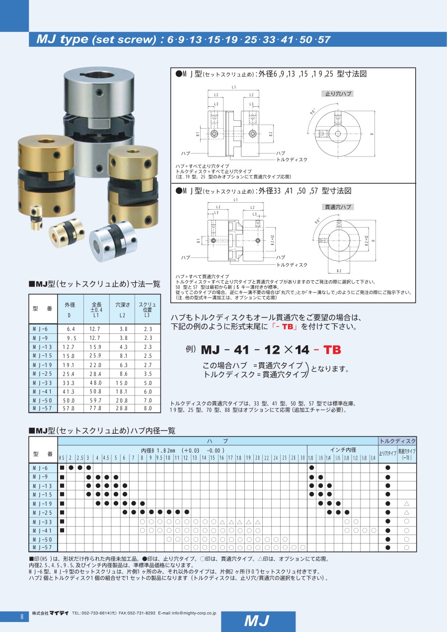 日本株式會社 マイティ(MIGHTY)聯軸器 型號：MJ-4...