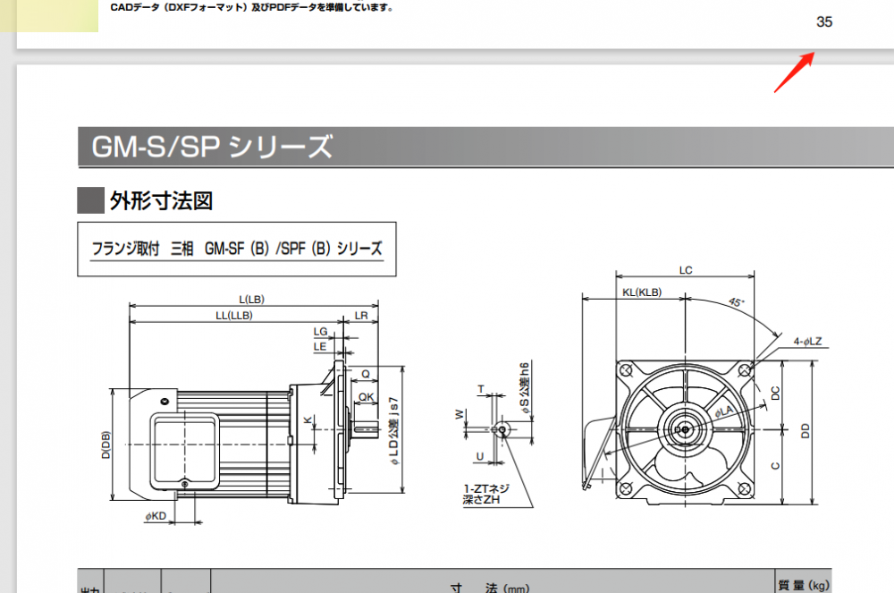 三菱齒輪（lún）減速機型號：GM-SF 0.75KW  4P (1/...